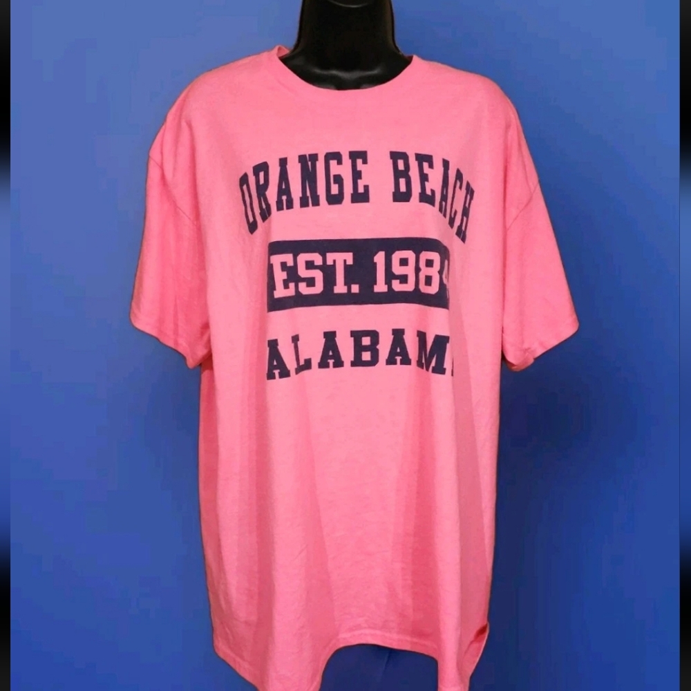 Pink Graphic T-ShirtOrange Beach Alabama Hot Pink Unisex XL Tshirt READ